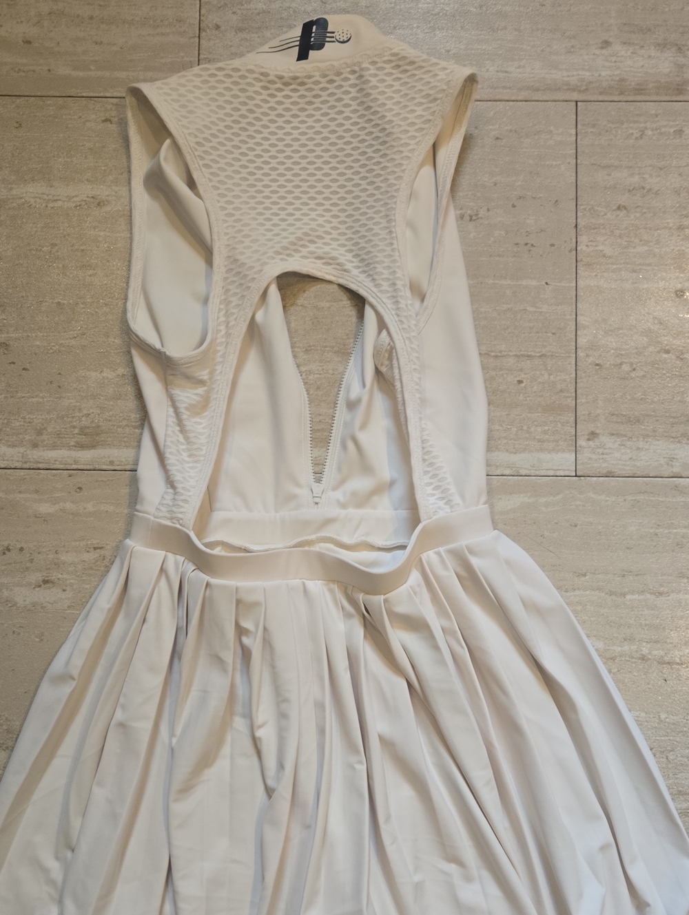 Prince Pickleball Creamy White Pleated Leisure Skort Dress - Picture 7 of 12